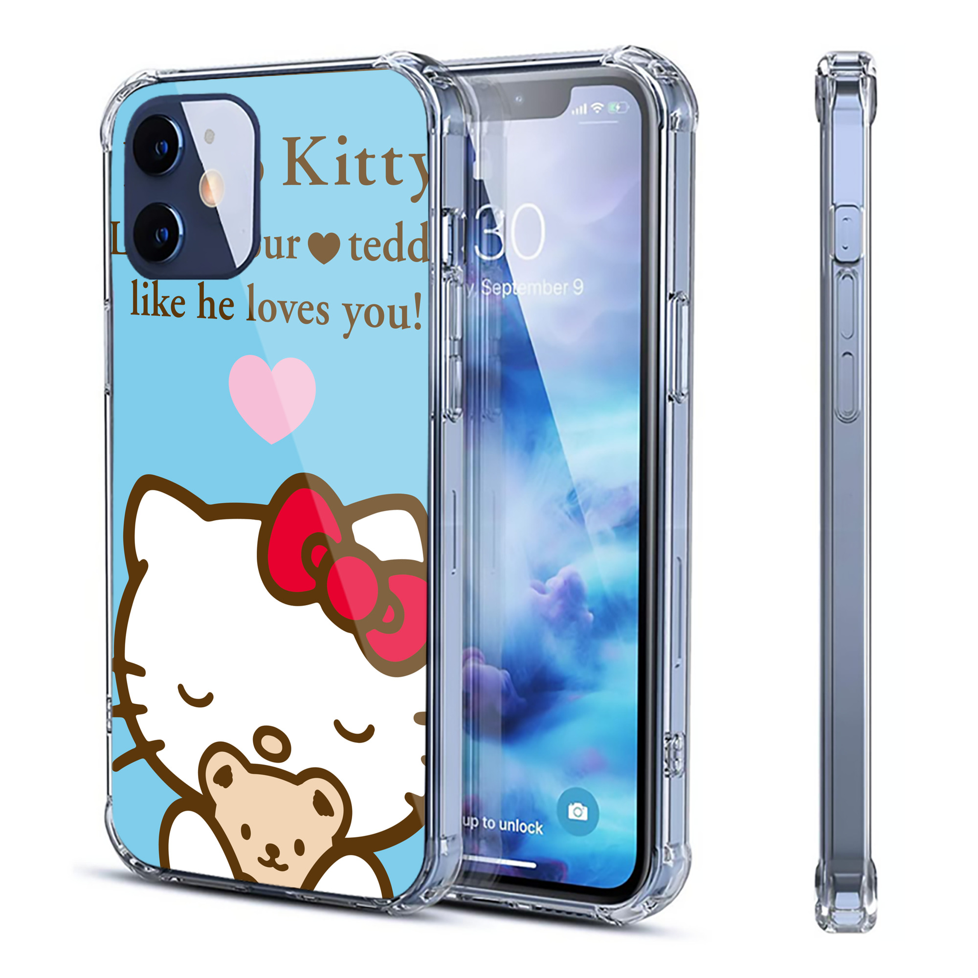 （画像用） Hello Kitty ハローキティ 【iPhone 12シリーズ対応】透明スマホケース（クリアソフトケース）